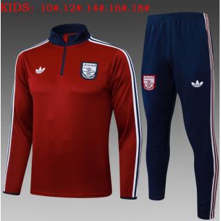 Chándal Arsenal 2025/26(Dark Red Half Zipper) - NIÑOS